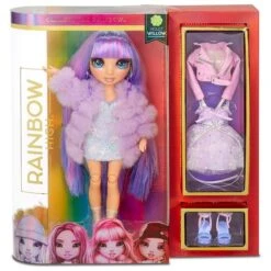 MGA 569602E7C - RAINBOW HIGH - Violet Willow – Violette Mode-Puppe Mit 2 Outfits