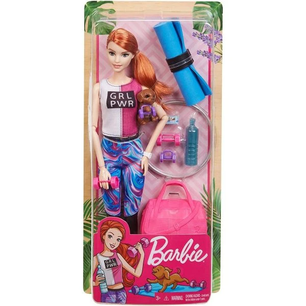 MATTEL GJG57 - Barbie - Wellness Fitness Puppe Mit Hund – Bild 2