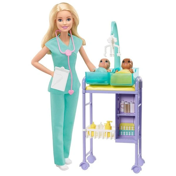 MATTEL GKH23 - Barbie - Kinderärztin Puppe Blond Spielset