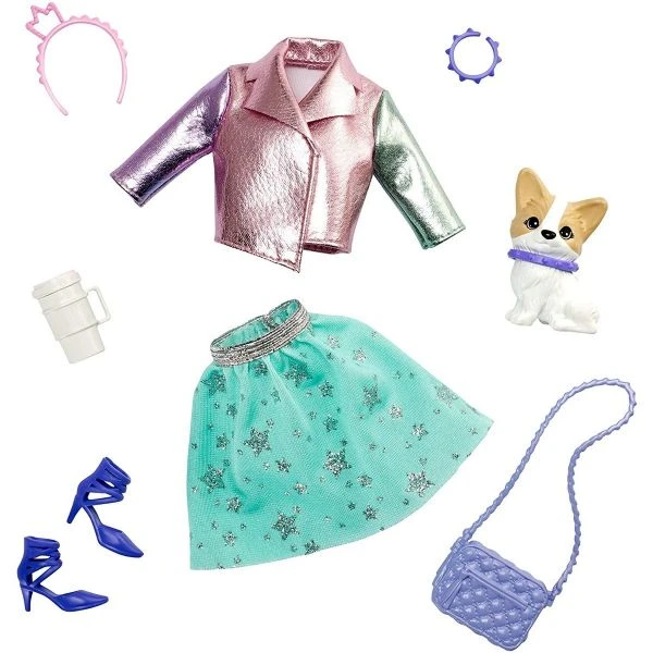 MATTEL GML65 - Barbie - Prinzessinnen Abenteuer Modeset Outfit Und Hund
