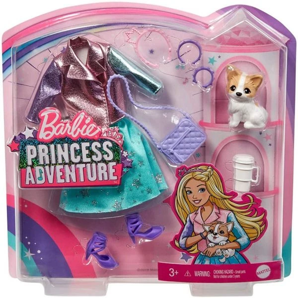MATTEL GML65 - Barbie - Prinzessinnen Abenteuer Modeset Outfit Und Hund – Bild 2