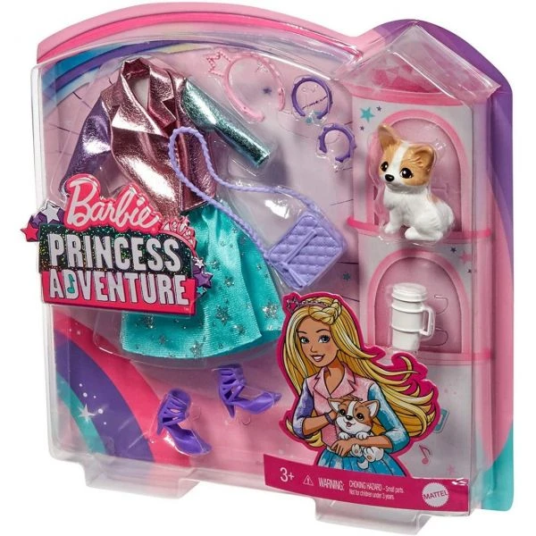 MATTEL GML65 - Barbie - Prinzessinnen Abenteuer Modeset Outfit Und Hund – Bild 3