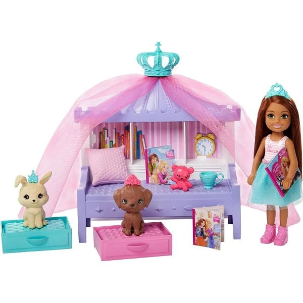 MATTEL GML74 - Barbie - Prinzessinnen Abenteuer Chelsea Märchenstunde Set