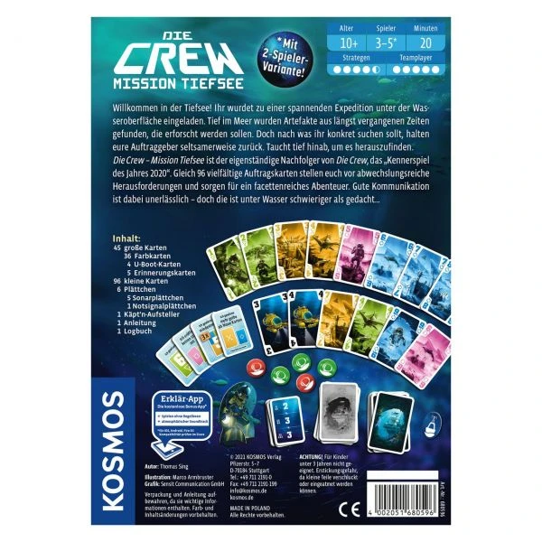 KOSMOS 680596 - Kartenspiel - Die Crew: Mission Tiefsee – Bild 2