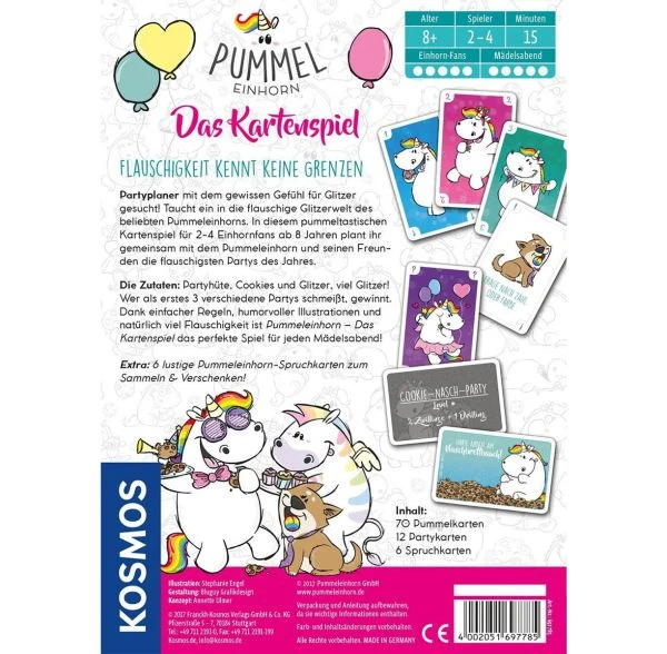 KOSMOS 697785 - Kartenspiel - Pummeleinhorn – Bild 2
