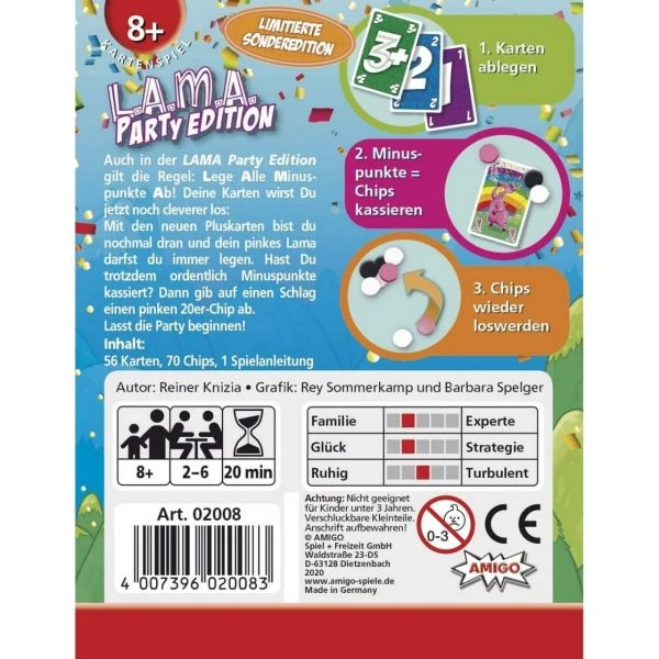 AMIGO 02008 - Kartenspiele - LAMA Party Edition – Bild 2