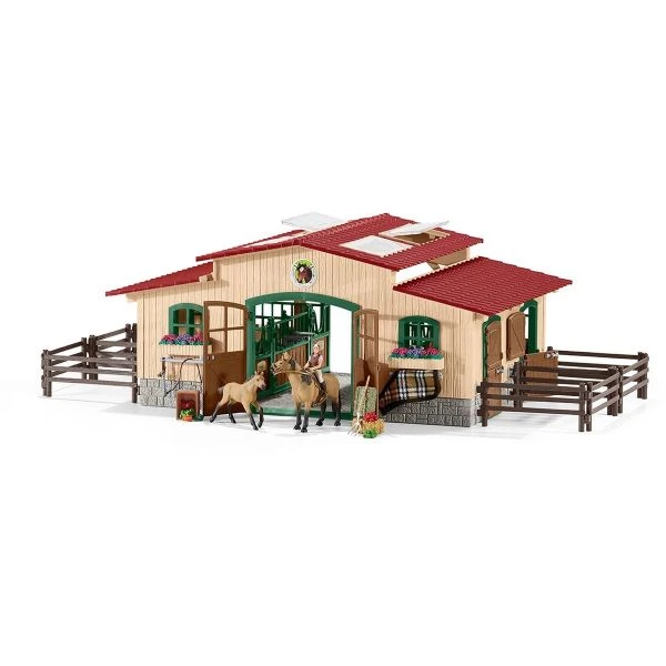 SCHLEICH 42195 - Farm World - Pferdestall Mit Pferden Und Zubehör – Bild 2