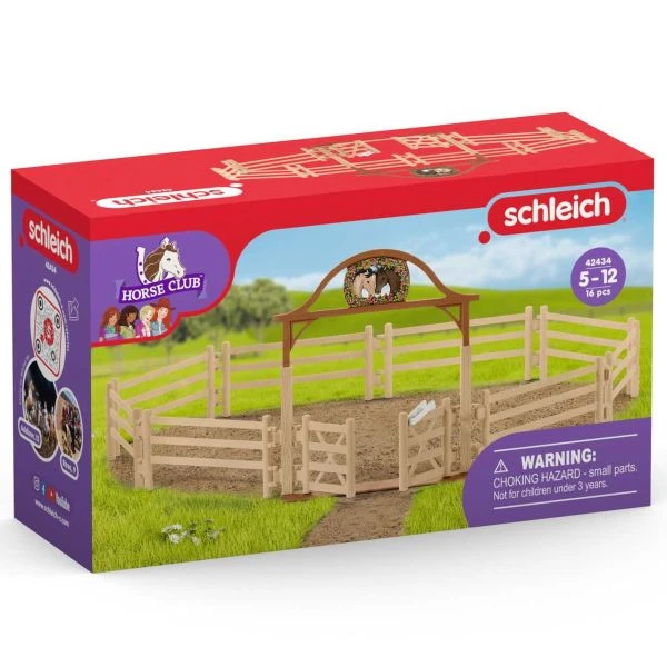 SCHLEICH 42434 - Horse Club - Pferdekoppel Mit Eingangstor
