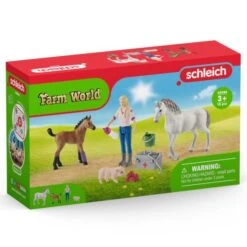 SCHLEICH 42486 - Farm World - Arztbesuch Bei Stute Und Fohlen