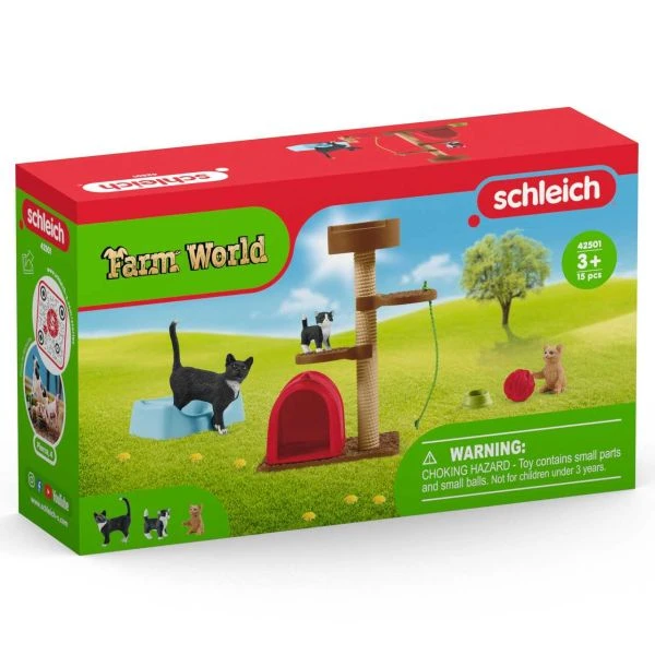 SCHLEICH 42501 - Farm World - Spielspaß Für Niedliche Katzen