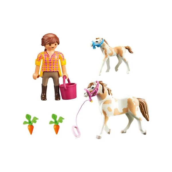 PLAYMOBIL 71243 - Country Reiterhof - Pferd Mit Fohlen – Bild 3