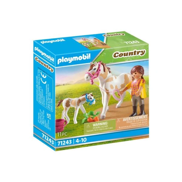 PLAYMOBIL 71243 - Country Reiterhof - Pferd Mit Fohlen