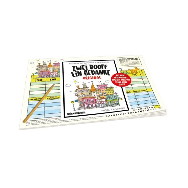 KYLSKAPSPOESI 43029 - Kartenspiel - Spielblock, Zwei Doofe Ein Gedanke Original – Bild 2