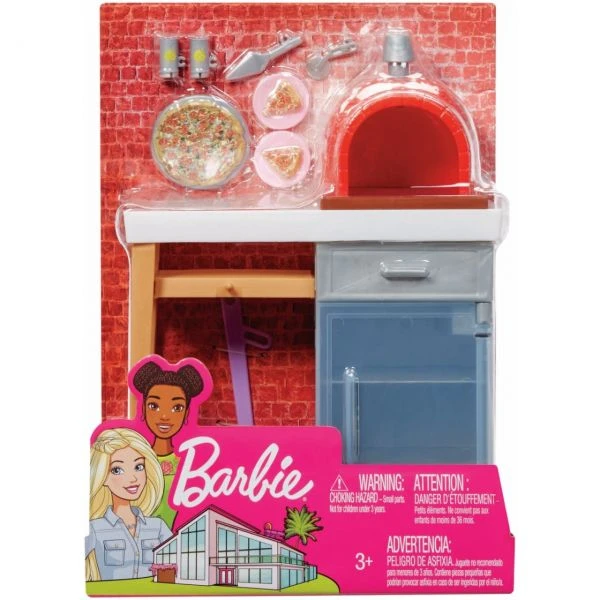 MATTEL FXG39 - Barbie - Möbel-Spielset Outdoor Mit Steinpizzaofen