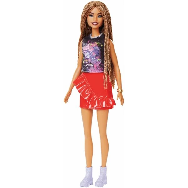 MATTEL FXL56 - Barbie - Fashionistas Puppe Im Rockigen Outfit Mit Rasterlocken – Bild 2
