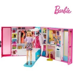 MATTEL GBK10 - Barbie - Traum Kleiderschrank Mit Puppe Spielset