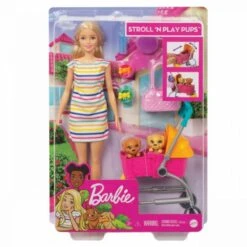 MATTEL GHV92 - Barbie Family & Friends - Hundebuggy Spielset Mit Puppe (blond)