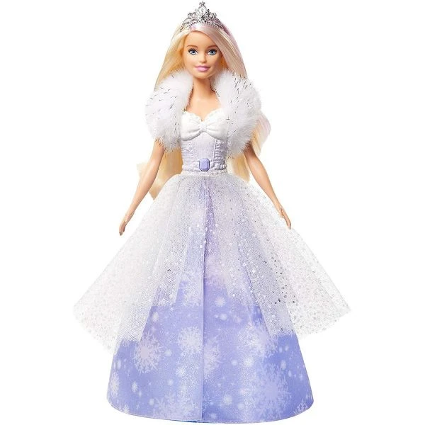 MATTEL GKH26 - Barbie - Dreamtopia Schnee Prinzessin Puppe Mit Bürste