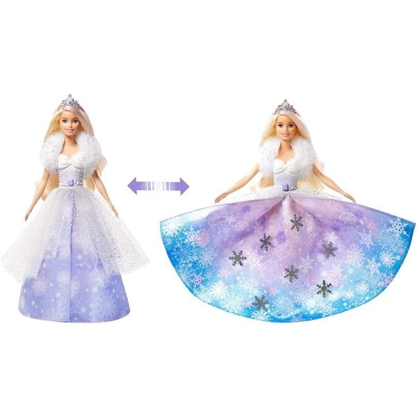 MATTEL GKH26 - Barbie - Dreamtopia Schnee Prinzessin Puppe Mit Bürste – Bild 3