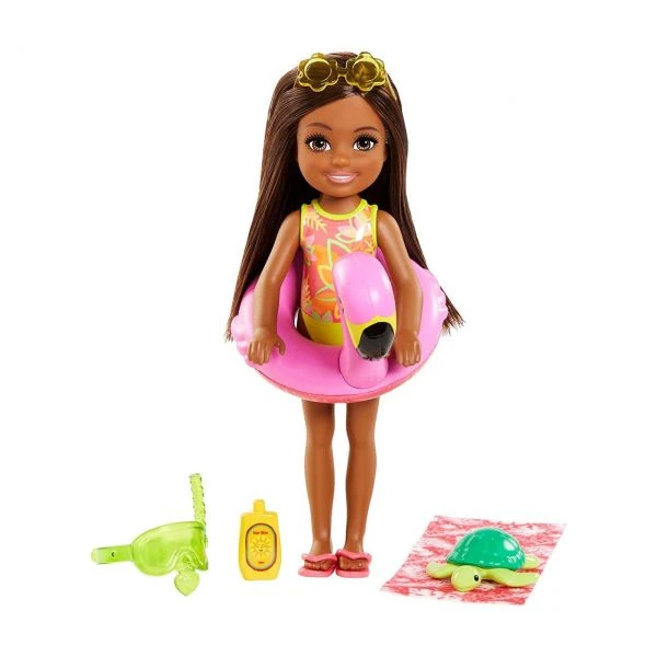 MATTEL GRT82 - Barbie - Chelsea Puppe The Lost Birthday Mit Flamingo-Schwimmreifen – Bild 2