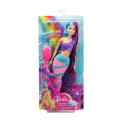 MATTEL GTF39 - Barbie Dreamtopia - Regenbogenzauber Meerjungfrau Puppe Mit Langem Haar