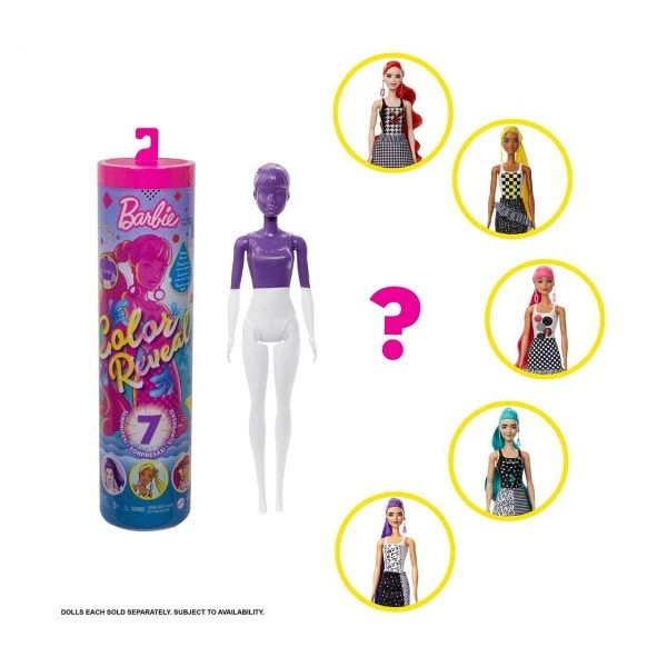 MATTEL GWC56 - Barbie Color Reveal - Mono-Neon Mix Puppe, 1 Stk. – Bild 2