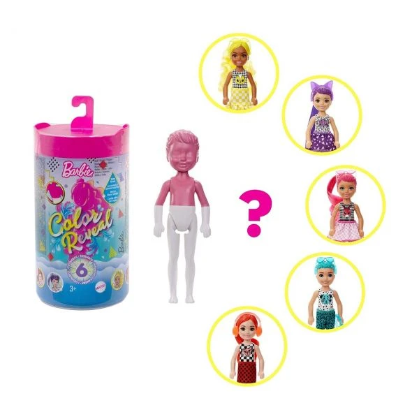 MATTEL GWC60 - Barbie Color Reveal - Mono-Neon Mix Chelsea Puppe, 1 Stk. – Bild 2