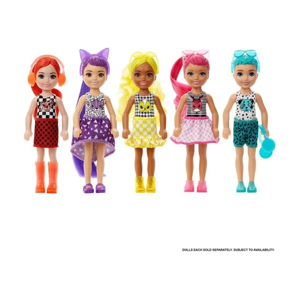 MATTEL GWC60 - Barbie Color Reveal - Mono-Neon Mix Chelsea Puppe, 1 Stk. – Bild 3