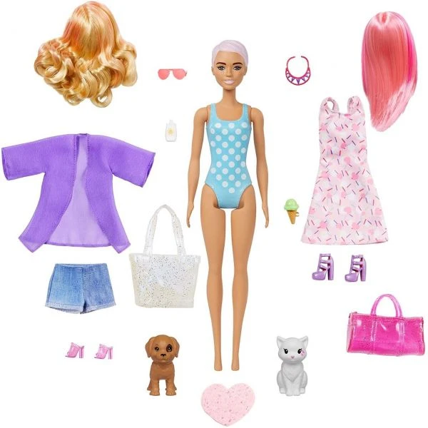 MATTEL GPD55 - Barbie - Color Reveal Ultimate Puppe Strand Wechseloutfits – Bild 2