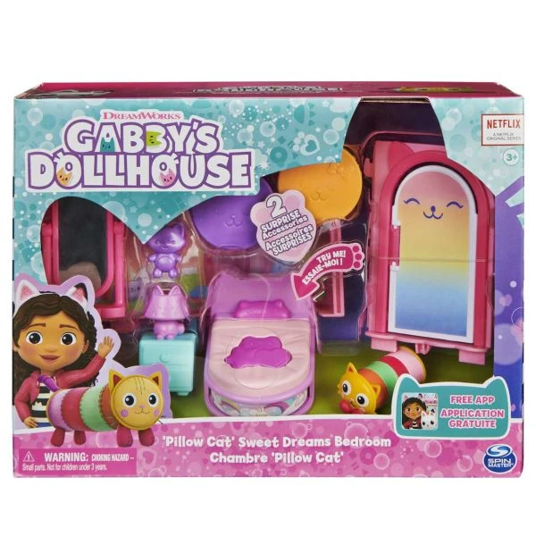 Spin Master 37411 - Gabby's Dollhouse - Deluxe Room, Pillow Cats Schlafzimmer